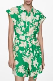 MANGO Floral Romper at Nordstrom