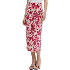 MANGO Floral Wrap Midi Skirt at Nordstrom