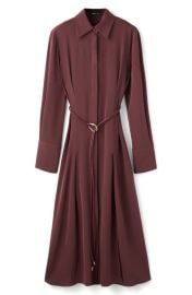 MANGO Long Sleeve Belted Shirtdress at Nordstrom