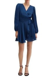 MANGO Long Sleeve Wrap Dress at Nordstrom