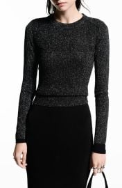 MANGO Metallic Knit Sweater at Nordstrom