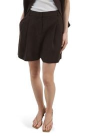 MANGO Pleated Bermuda Shorts at Nordstrom