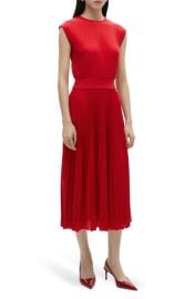 MANGO Pleated Midi Dress at Nordstrom