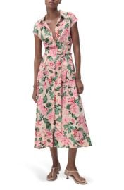 MANGO Print Pleated Shirtdress at Nordstrom