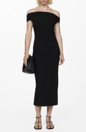 MANGO Ruched Off the Shoulder Sheath Dress at Nordstrom