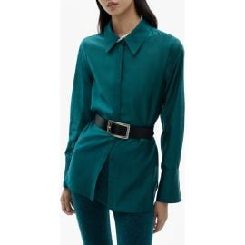 MANGO Satin Shirt at Nordstrom