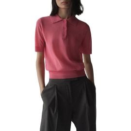 MANGO Short Sleeve Polo Sweater at Nordstrom