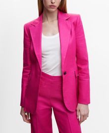 MANGO Womens Linen Suit Blazer - Macys at Macys