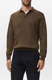 MANGO Wool Sweater Polo at Nordstrom