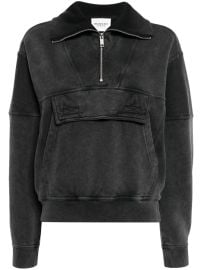 MARANT TOILE Phenix zip-up Cotton Sweatshirt Grey at Farfetch