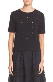 MARC BY MARC JACOBS Anja Embellished Merino Wool Blend Sweater at Nordstrom