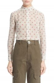 MARC BY MARC JACOBS Cherry  amp  Pindot Print Cotton Voile Top   Nordstrom at Nordstrom