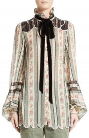 MARC JACOBS Embellished Brocade Print Blouse at Nordstrom