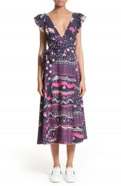 MARC JACOBS Glories Crepe Back Satin Midi Wrap Dress at Nordstrom