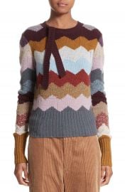 MARC JACOBS Intarsia Chevron Cashmere Sweater at Nordstrom