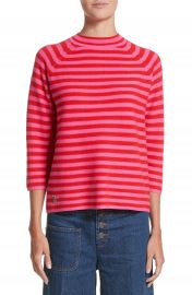 MARC JACOBS Stripe Mock Neck Sweater at Nordstrom