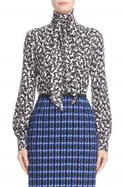 MARC JACOBS Tie Neck Poodle Print Blouse at Nordstrom