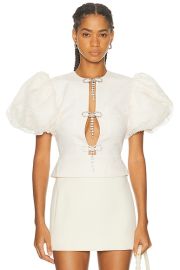 MARIANNA SENCHINA Meringue Top in Ivory Floral Print FWRD at FWRD