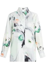 MARINA RINALDI Silk twill shirt Harvey Nichols at Harvey Nichols