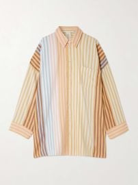 MARRAKSHI LIFE Oversized striped cotton shirt at Net a Porter