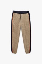 MATCHING STRIPE JOGGER PANTS - Ecru  Red   United States at Zara