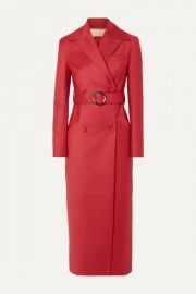 MATERIEL - Belted double-breasted wool-blend coat at Net A Porter