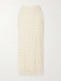 MATICEVSKI Resonate fringed satin midi skirt at Net a Porter