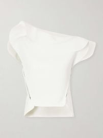 MATICEVSKI Whirl asymmetric layered crepe top at Net a Porter