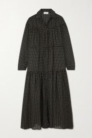 MATTEAU Tiered polka-dot cotton and silk-blend shirt dress NET-A-PORTER at Net a Porter