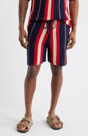 MAVRANS Crab Stripe Knit Shorts at Nordstrom