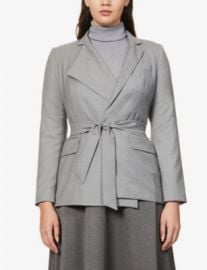 MAX MARA Belluno asymmetric virgin wool jacket at Selfridges