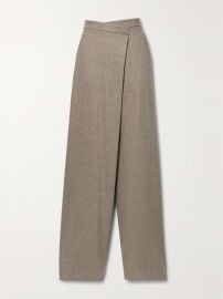 MAX MARA Dallas asymmetric wool wide-leg pants NET-A-PORTER at Net a Porter