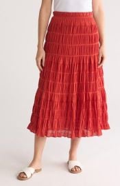 MAX STUDIO Textured Midi Skirt in Army-Army at Nordstrom Rack at Nordstrom Rack