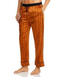 MCM Silk Logo Print Loose Fit Pajama Pants   Bloomingdales at Bloomingdales