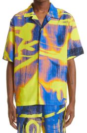 MCQ Abstract Print Camp Shirt at Nordstrom