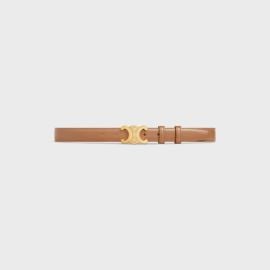 MEDIUM TRIOMPHE BELT IN TAURILLON LEATHER - BRONZE CELINE at Celine