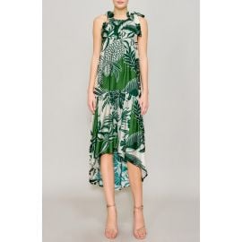 MELLODAY Print High Neck Midi Dress at Nordstrom