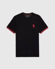 MENS BLACK APPLE VALLEY EMBROIDERED FASHION TEE PSYCHO BUNNY Psycho Bunny at Psycho Bunny