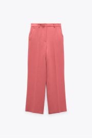 MENSWEAR STYLE WIDE LEG PANTS - Dusty pink   United States at Zara