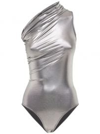 METALLIC ONE SHOULDER ONE PIECE SWIMSUIT at Luisaviaroma