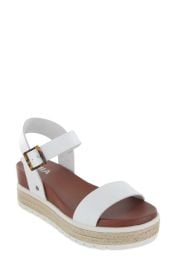 MIA Kiera Espadrille Platform Sandal in White at Nordstrom