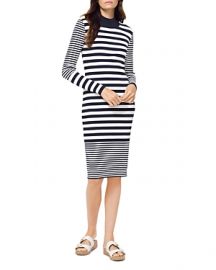 MICHAEL MICHAEL KORS MIXED-STRIPE MOCK-NECK DRESS at Bloomingdales