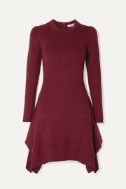 MICHAEL Michael Kors - Asymmetric ribbed-knit mini dress at Net A Porter