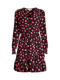 MICHAEL Michael Kors - Petal-Print Ruffle Wrap Dress at Saks Fifth Avenue