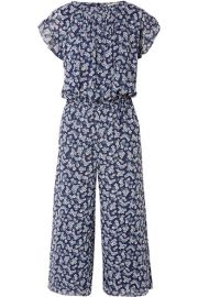 MICHAEL Michael Kors   Pleated floral-print georgette jumpsuit at Net A Porter