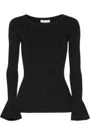 MICHAEL Michael Kors   Ribbed stretch-knit sweater at Net A Porter