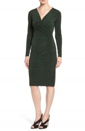 MICHAEL Michael Kors  Panther  Print Faux Wrap Jersey Dress at Nordstrom