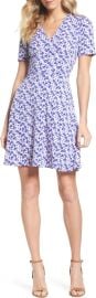 MICHAEL Michael Kors Carnations Floral print V neck Dress In Amethyst Light Quartz at Nordstrom