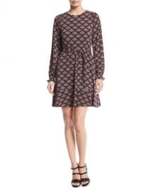 MICHAEL Michael Kors Chandelier Smocked-Cuff Dress at Neiman Marcus