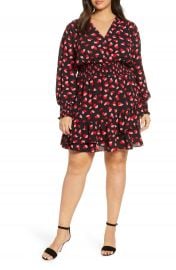 MICHAEL Michael Kors Falling Petals Smock Waist Long Sleeve Dress  Plus Size    Nordstrom at Nordstrom